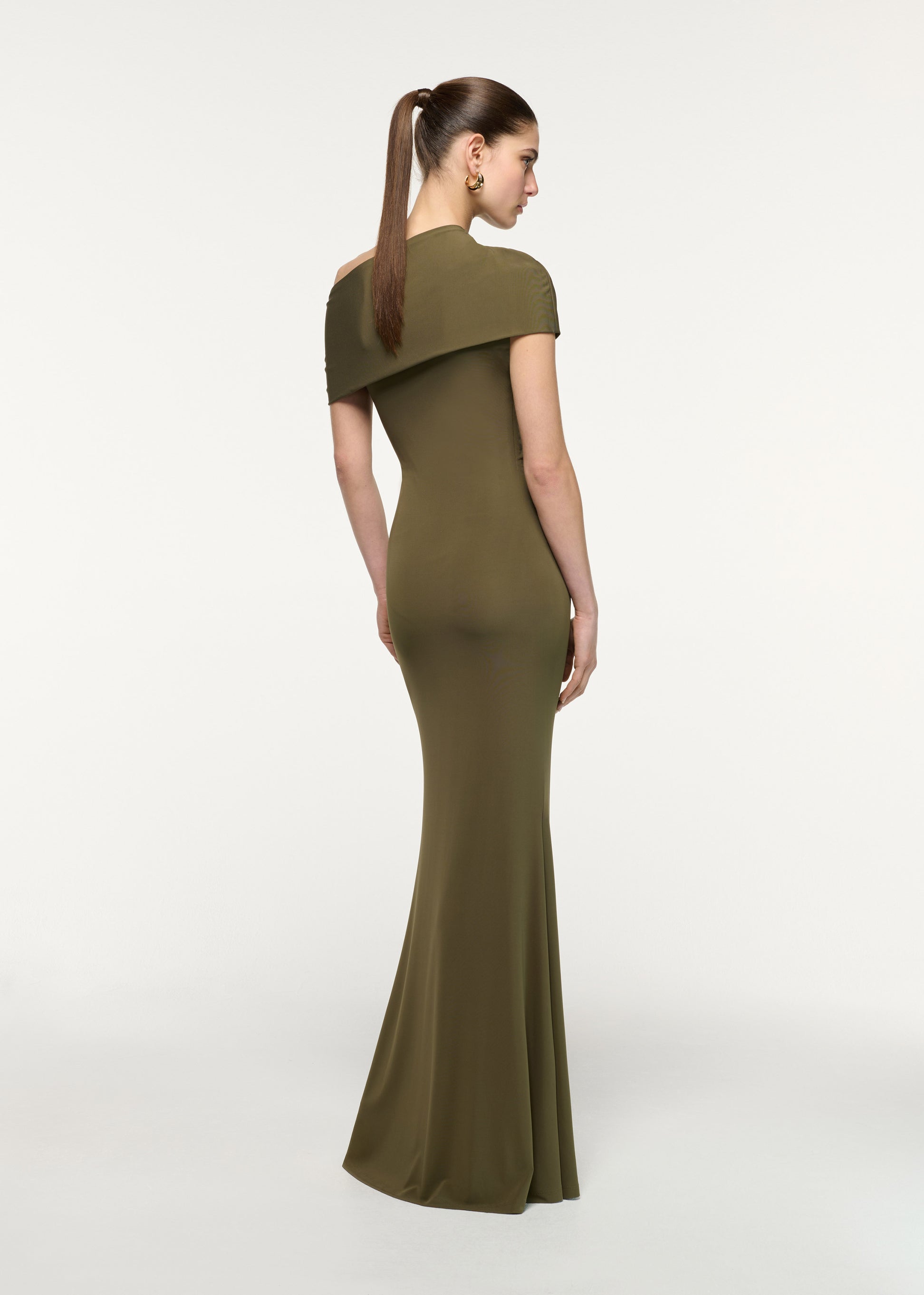Asymmetric Drape Gown