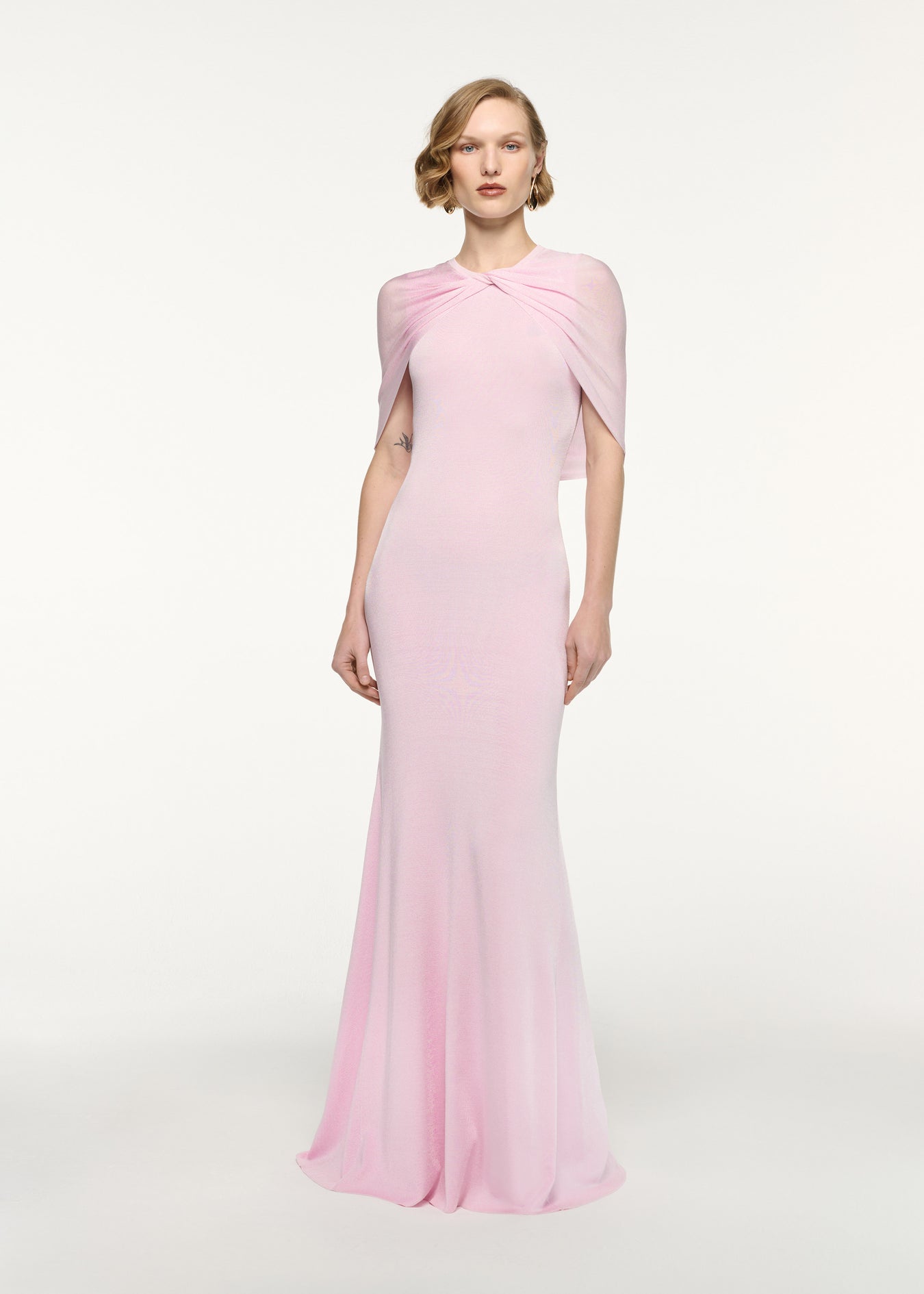 Twist Drape Viscose Knit Dress