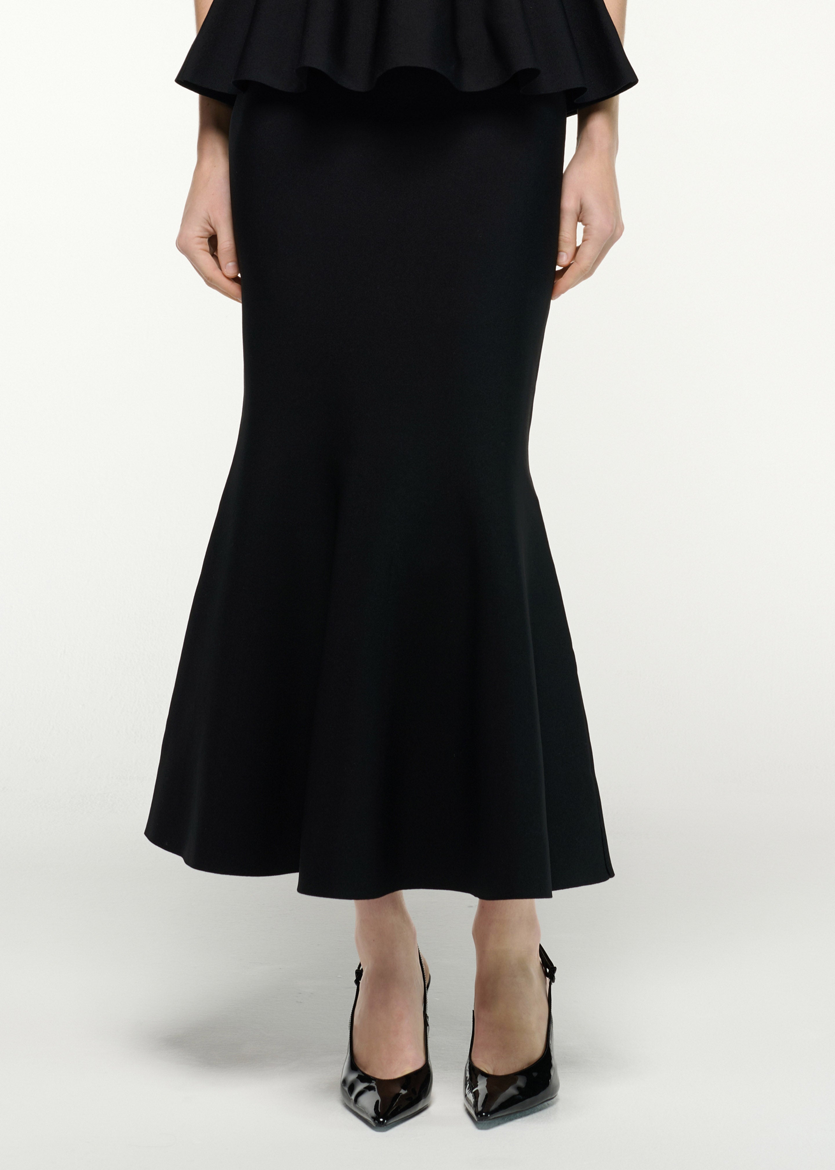 Mermaid Knit Midi Skirt Black – Roland Mouret