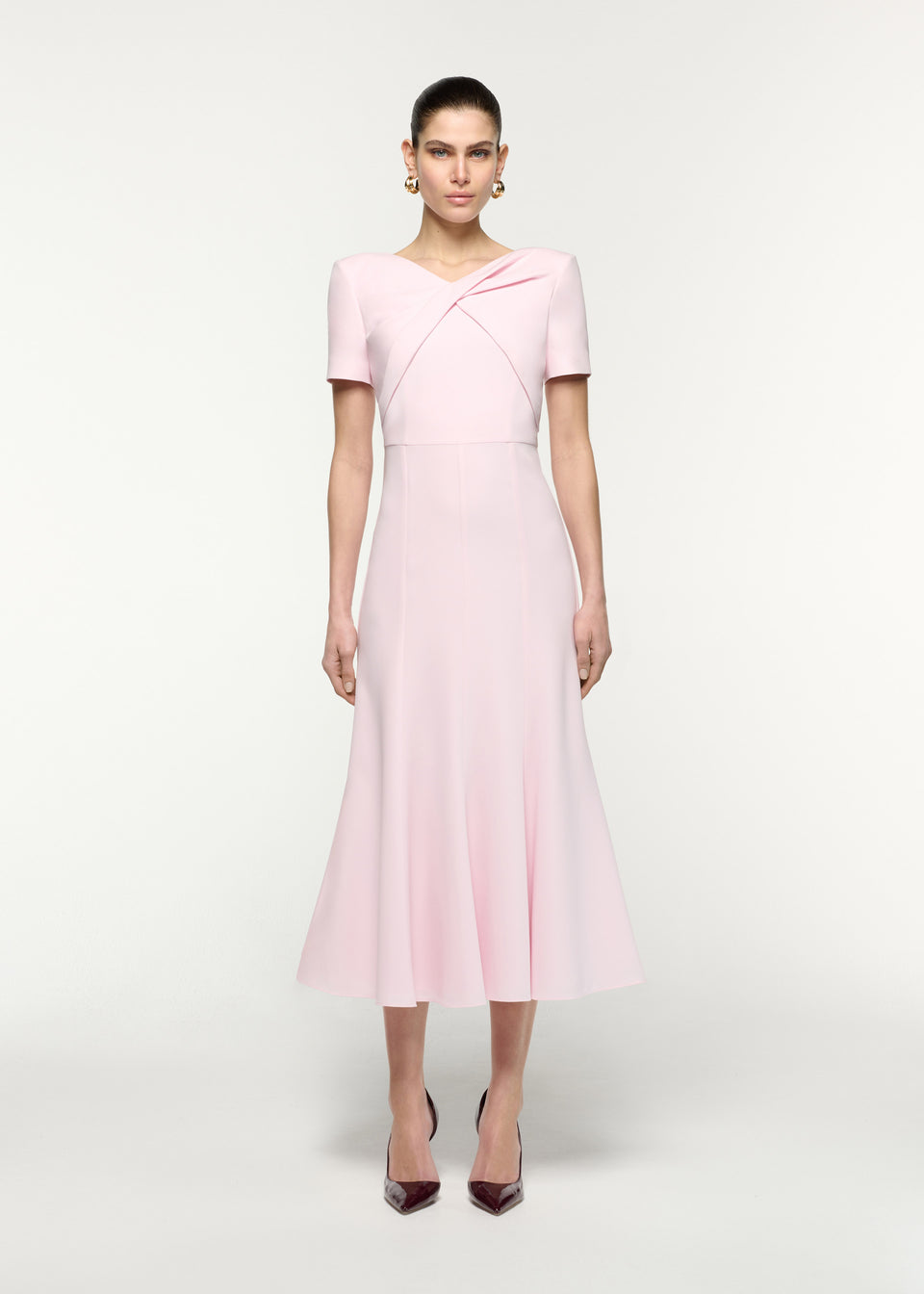 strapless open back dress One Shoulder Diamante Gown in Nude – Roland Mouret