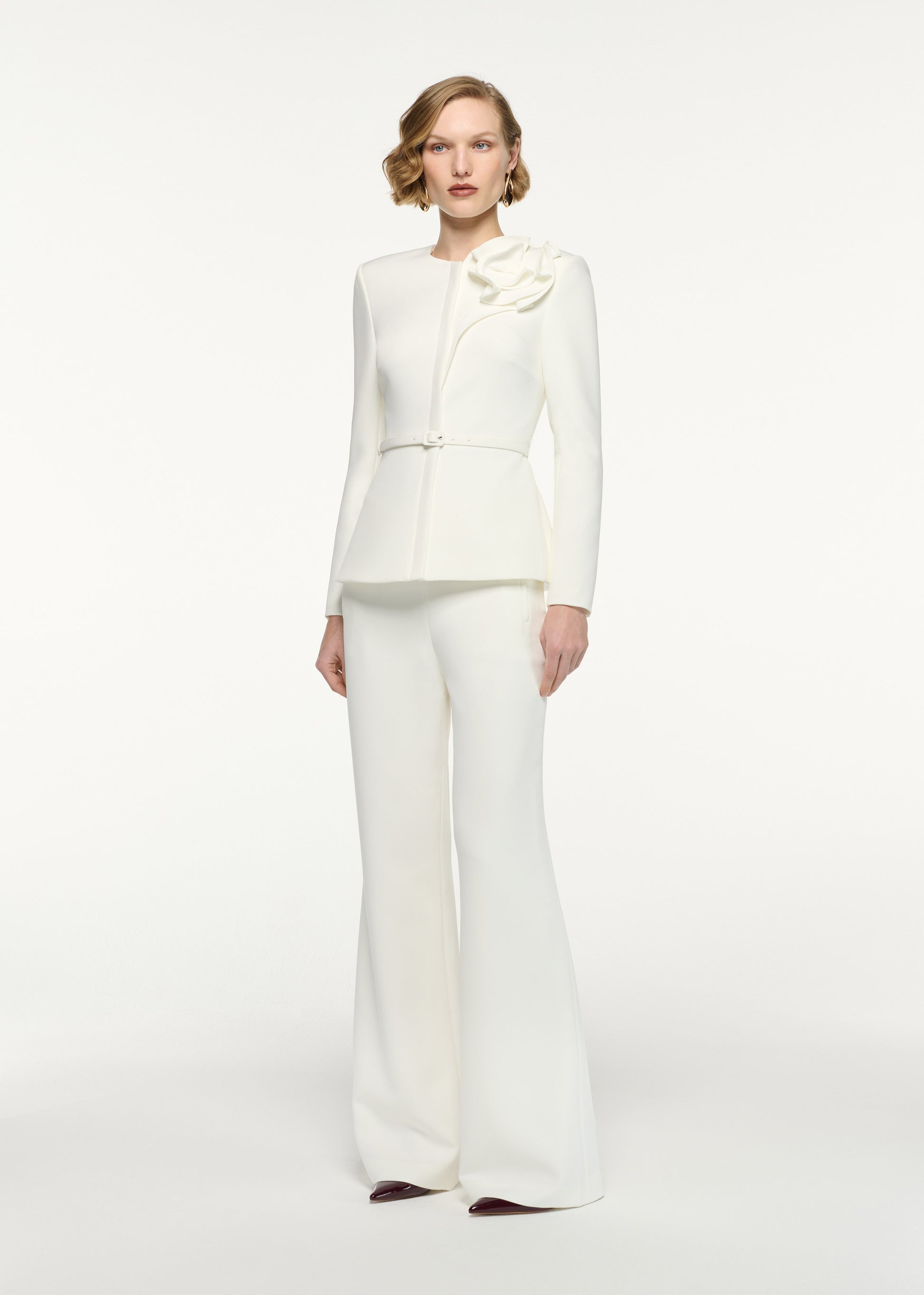 Flower Belted Jacket