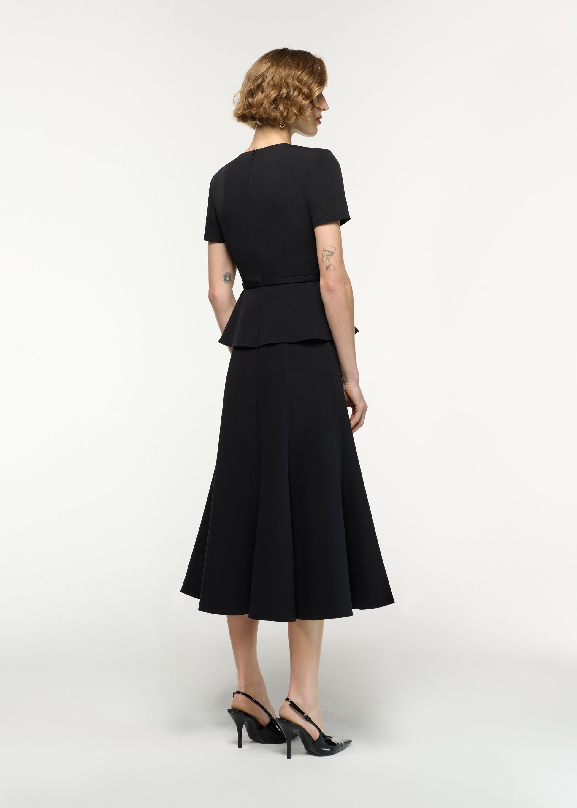 Flower Belted Midi Dress