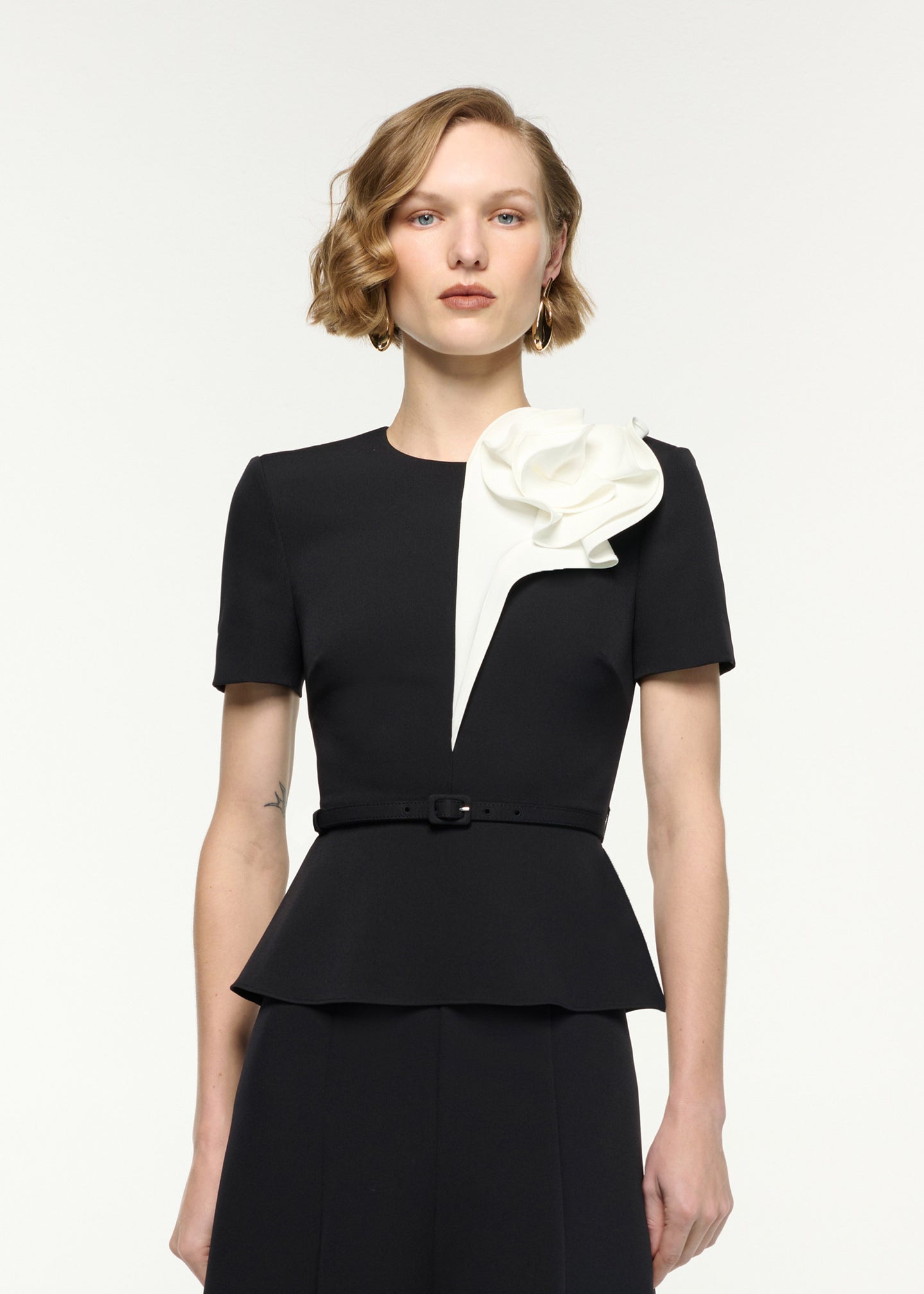 Flower Belted Midi Dress