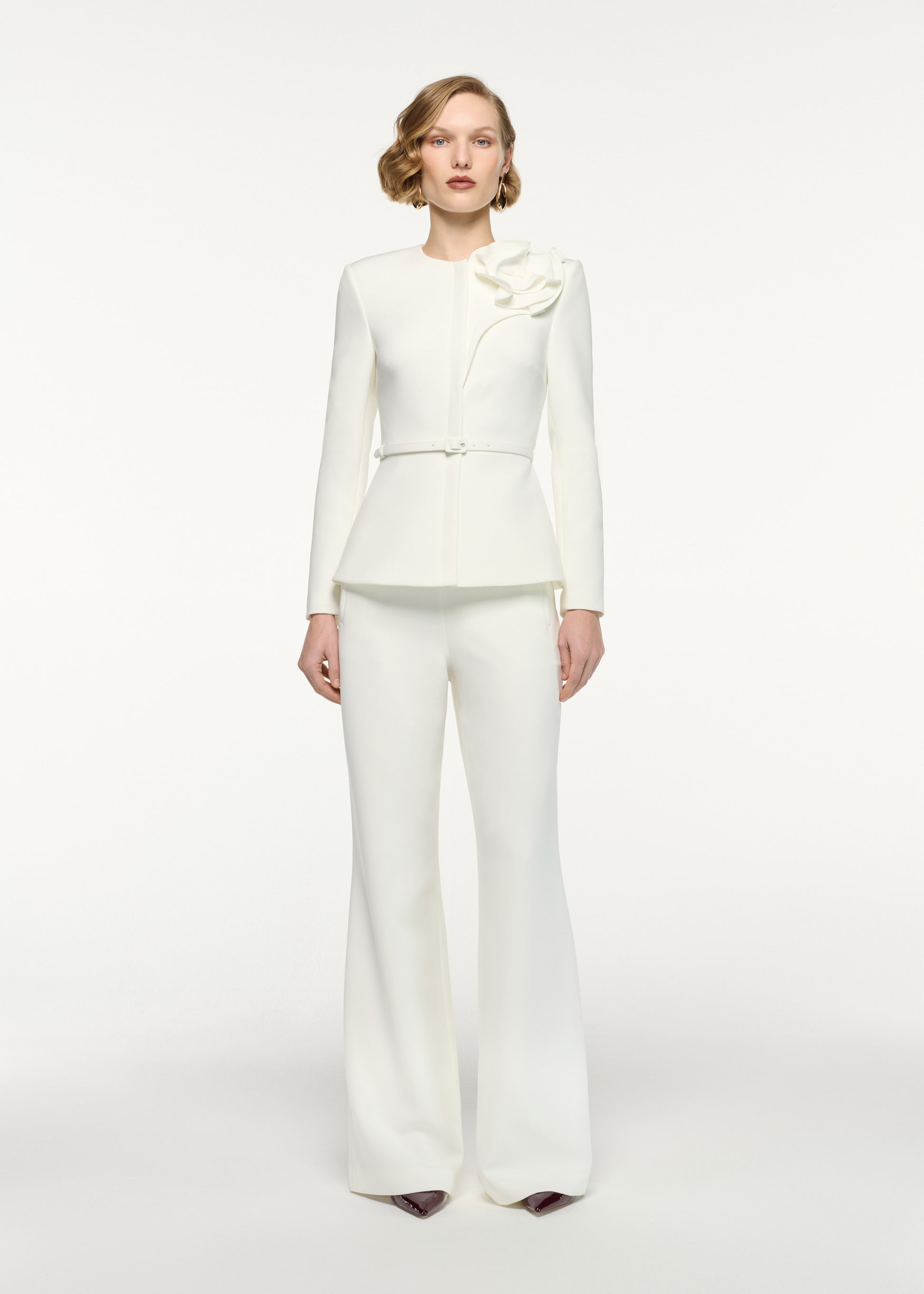 Straight Leg Crepe Trouser