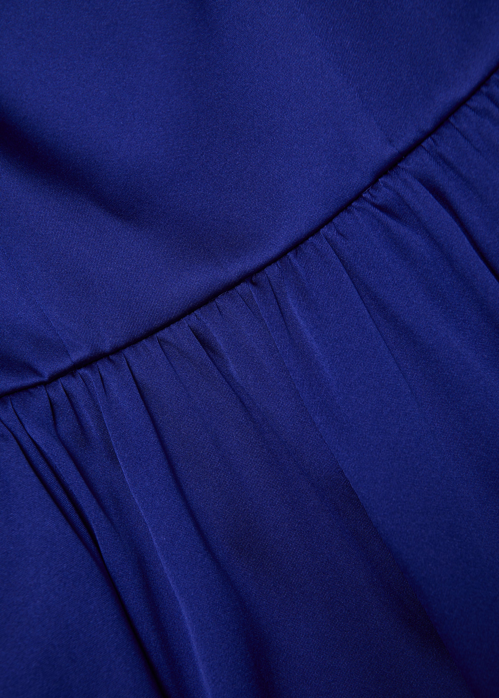 Strapless Taffeta Midi Dress