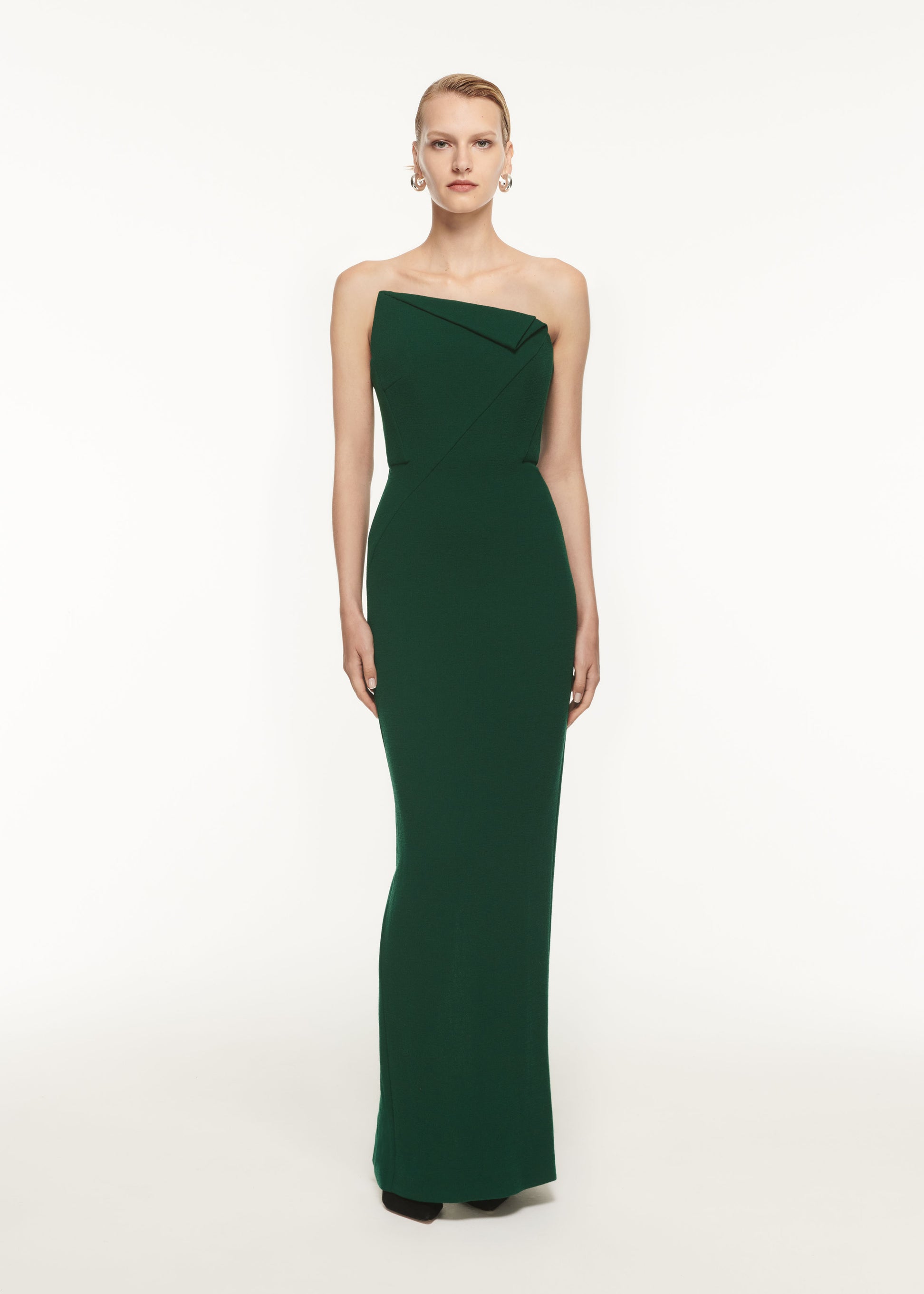 Strapless Origami Gown in Green – Roland Mouret