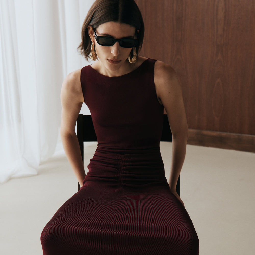 roland mouret burgundy dress Official Online Store Best-Seller1