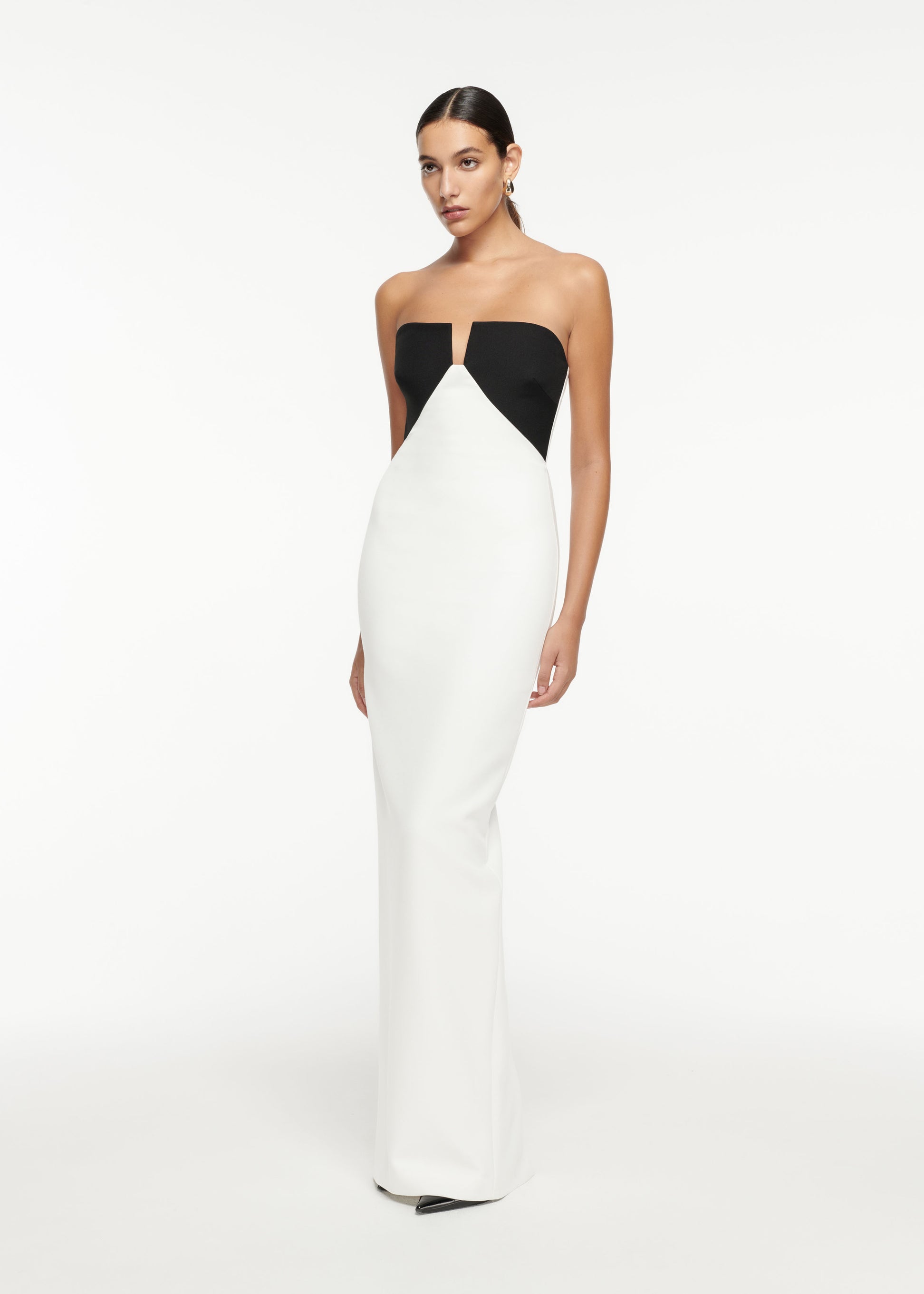 Avery g strapless crepe gown Clearance