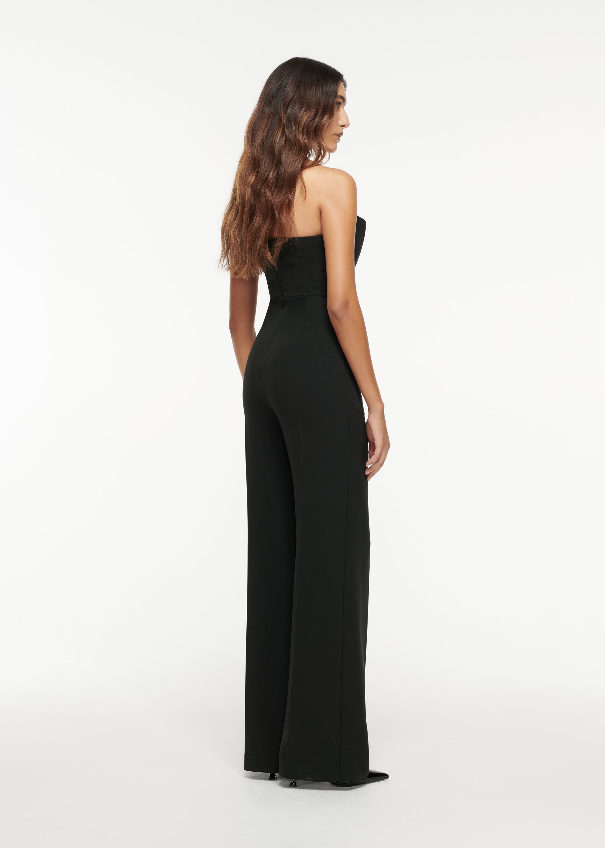 Strapless Embellished Heavy Cady Jumpsuit