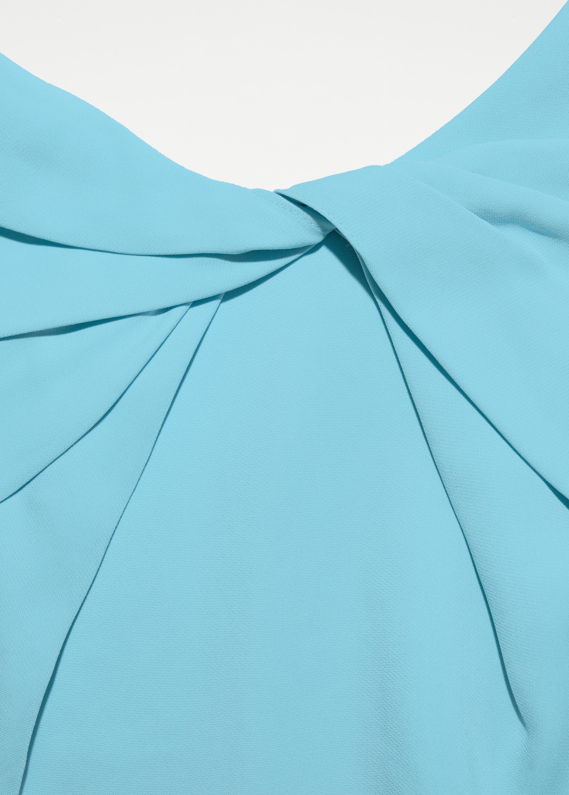 Cap Sleeve Stretch-Cady Midi Dress Blue